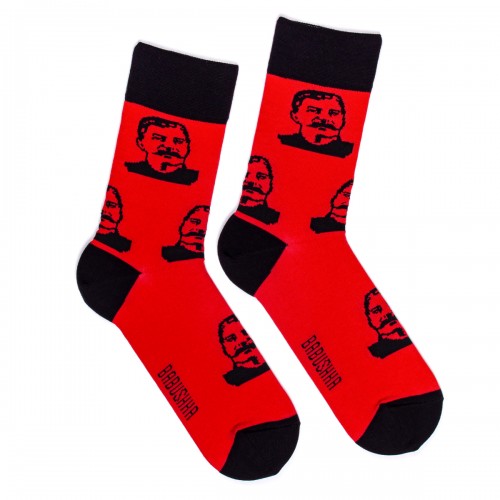 Купить Красные носки со Сталиным M31