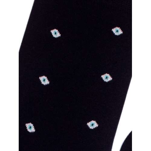 Набор деловых чёрных носков с принтами, 5 пар