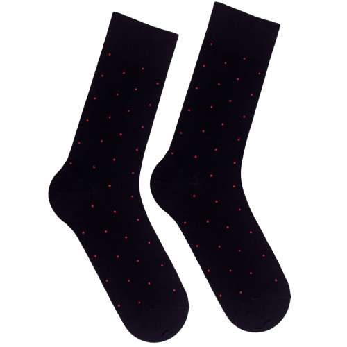 Черные носки с красными точками