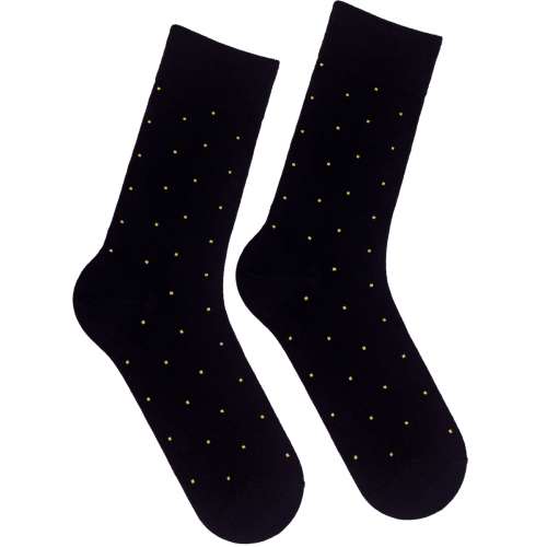 Черные носки с желтыми точками