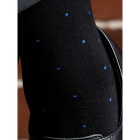 Черные носки с синими точками B17