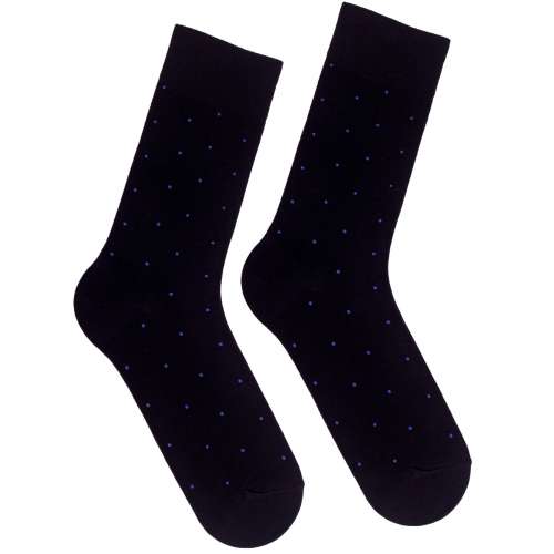 Черные носки с синими точками