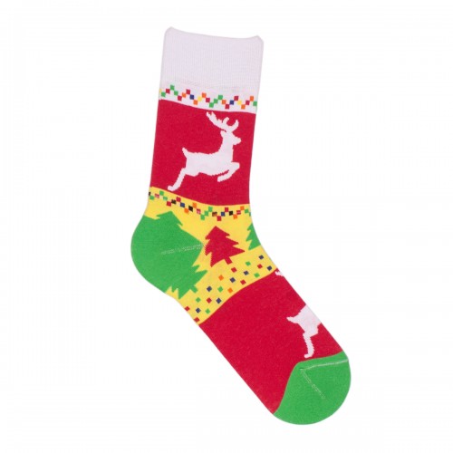 Купить Новогодние носки с оленями NY001