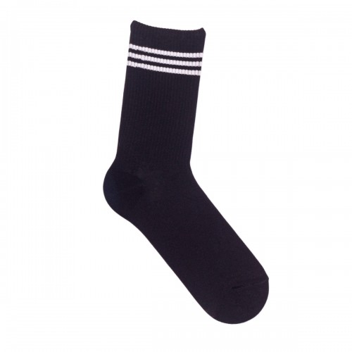 Черные спортивные носки с 3 белыми полосками
