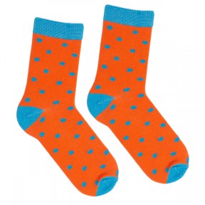 Детские носки в горошек оранжевые Д20