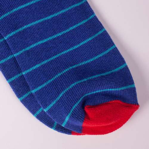Синие носки в полоску