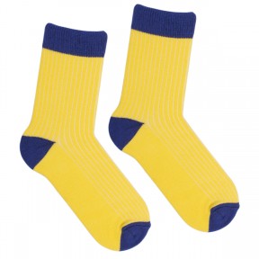 Детские носки в рубчик желтые Д92