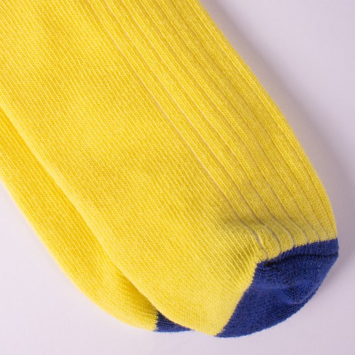 Носки в рубчик желтые 