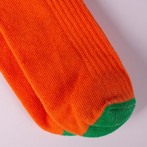 Носки в рубчик оранжевые 