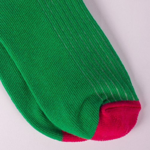 Носки в рубчик зеленые 