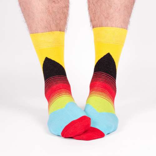 Прикольные носки с цветным орнаментом "Берген"