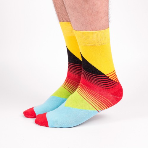 Прикольные носки с цветным орнаментом "Берген"