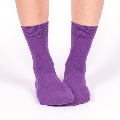 Фиолетовые однотонные носки