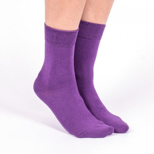 Фиолетовые однотонные носки