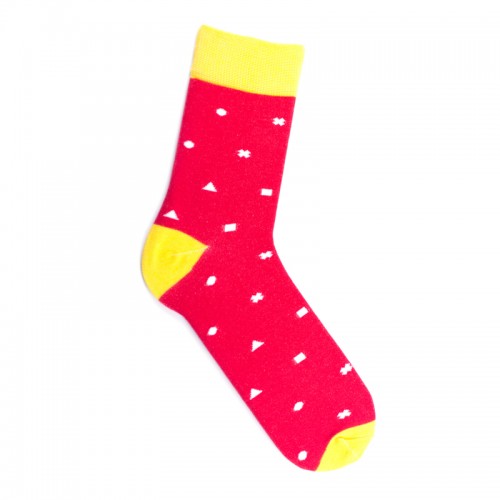 Красные носки с орнаментом "Йошкар-Ола"