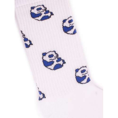 Белые спортивные носки с пандами S53